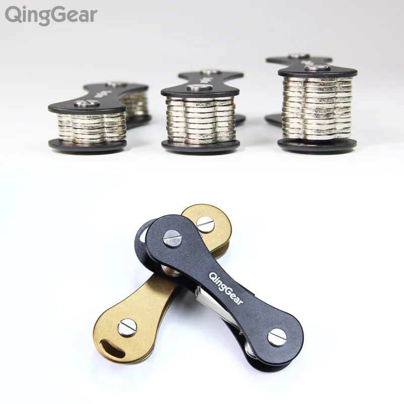 QingGear EXTENDED Keybone Glass Fiber Aluminum Door Key Organizer Car Key Holder bar Multi Keychain Pocket Outdoor key Tool