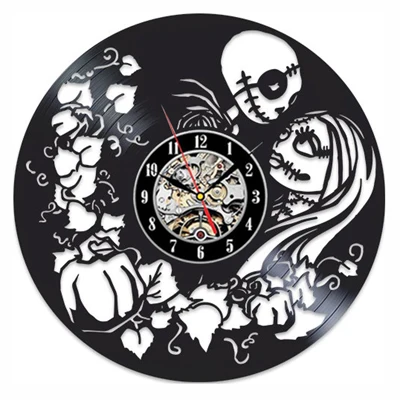 Type 6 Horloge росписи кошмар перед рождественские настенные часы дизайн мультфильм тема виниловые часы-пластинка часы с подвеской тихий 12 дюймов - Цвет: Type 6