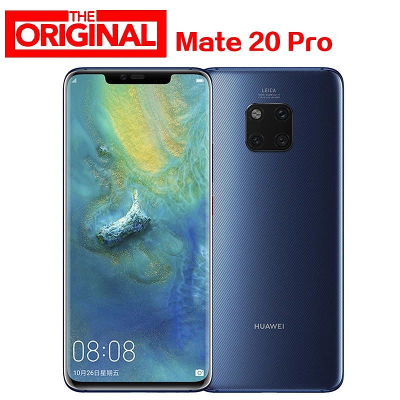 Смартфон HuaWei mate 20 Pro 4G LTE 8 ГБ ОЗУ 256 Гб ПЗУ Kirin 980 Android 9,0 6,3" 3120x1440 40.0MP IP68 NFC