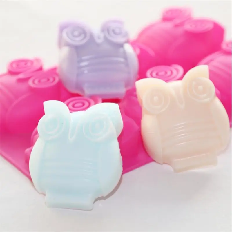 DIY Perfume Mold Aromatherapy Wax 6 Cartoon Silicone Cute Animal Owl Shape Porous Handmade Soap Bold Baking | Дом и сад