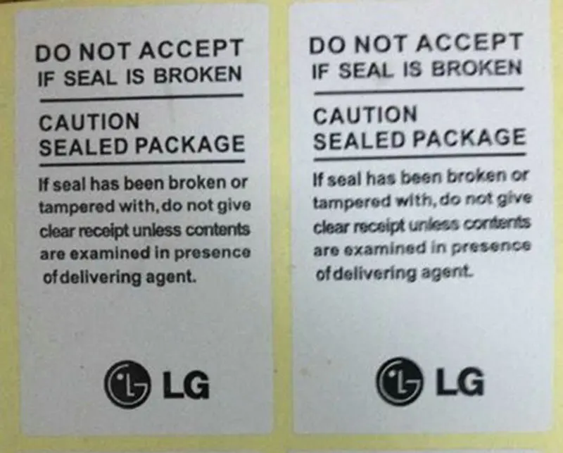 1000 шт./lote Высококачественные наклейки для LG Seal becomes F100 F180 F200 G1 to G2|seal label|seal stickerlabel
