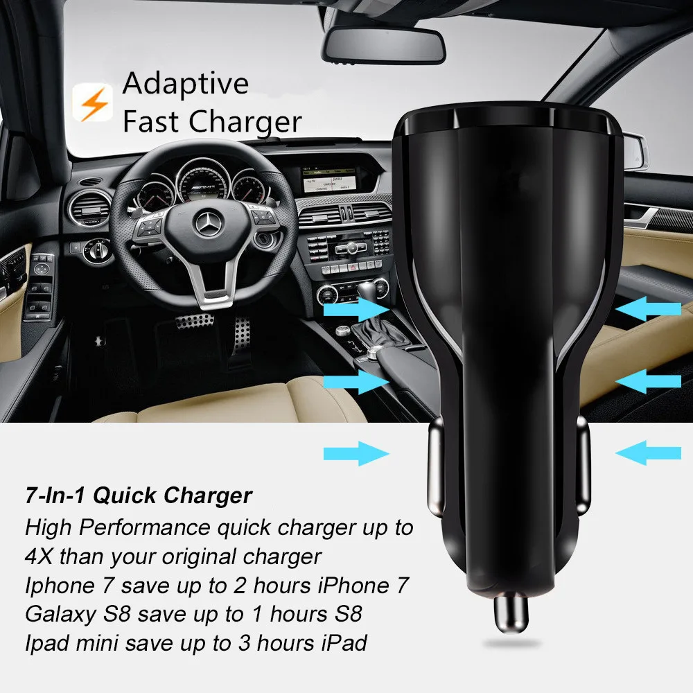 Быстрое зарядное устройство QC 3 0 автомобильное 1 м с Micro USB для Samsung galaxy j3 j5 j7 2016 2017 J4