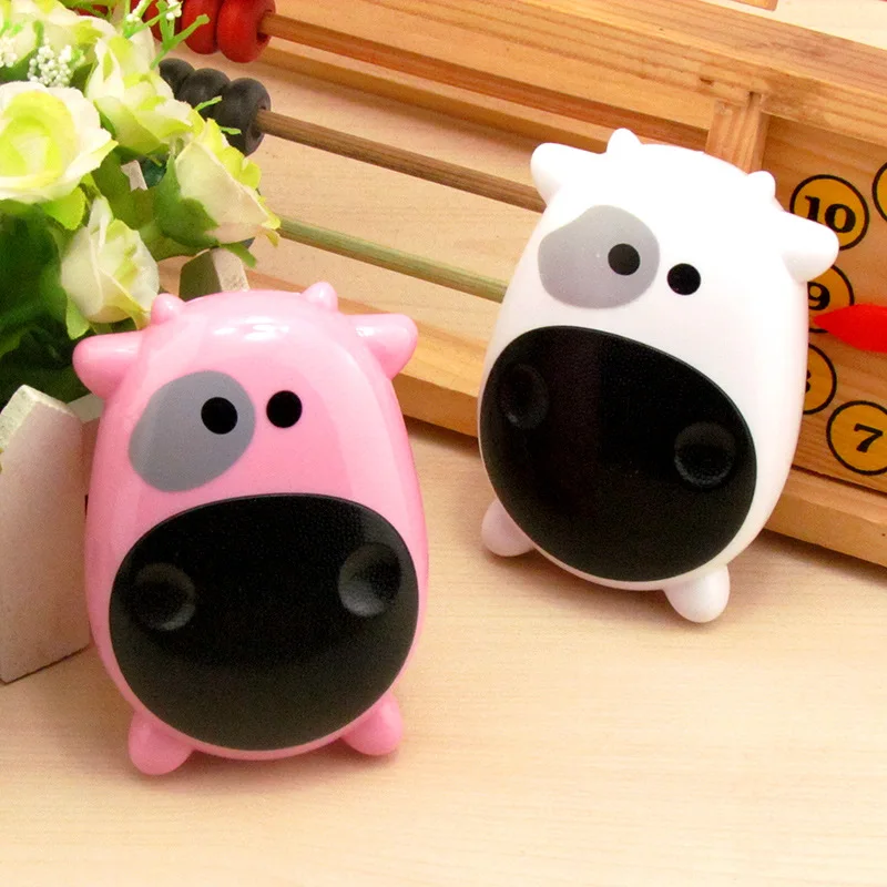 

8set/lot Lovely adorable cow contact lenses box / animal companion Cartoon eyeglasses box /pencil case/ lens care /storage box