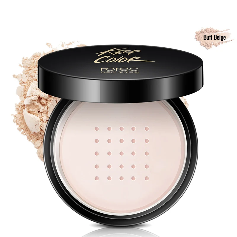 Buff beige ROREC матовая основа Рассыпчатая минеральная пудра, пудра для лица, полупрозрачная основа для макияжа, теплый шелк, консилер для лица, финишная пудра - Цвет: Buff beige