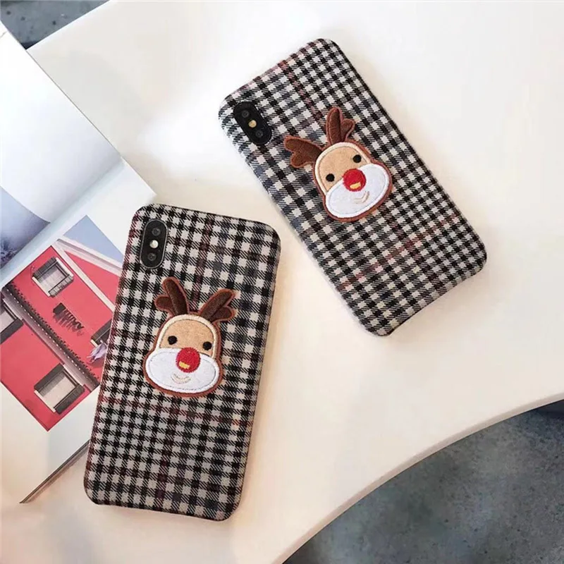 Фланелевый плед xs max Чехол для мобильного телефона 7p ретро 8 plus/6s/x/xr мягкая