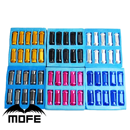 MOFE Racing красный Размер резьбы: M12 x P1.25 50 мм алюминиевые Гоночные Колесные гайки|racing