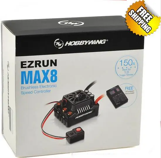 Новинка водонепроницаемые бесщеточные контроллеры скорости Hobbywing EZRUN MAX8 V3 1/8 A для