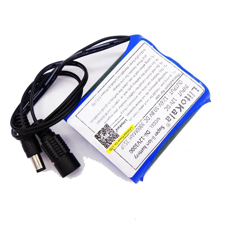 Liitokala Новый 12V 3000mAh литий-ионный 3Ah Аккумулятор для камеры + 12 6 V 1A зарядное