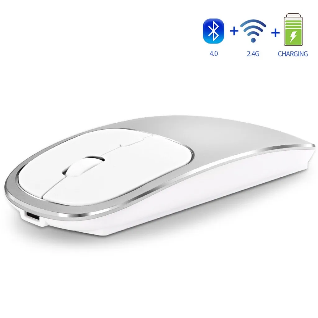 Беспроводная перезаряжаемая мышь ZELOTES 2 4 ГГц Bluetooth USB приемник мини мыши