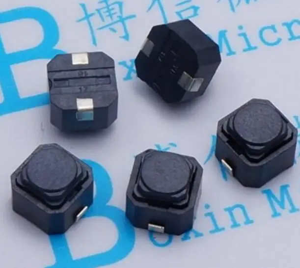 Бесплатная доставка 100 шт./лот 6*6*5 SMD бесшумные кнопки силиконовая клавиатура 6x6x5