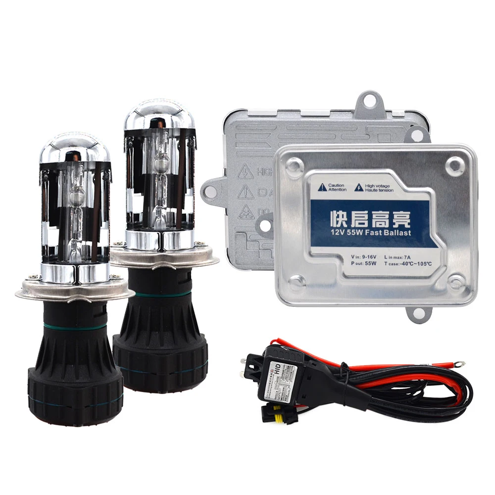 SKYJOYCE AC 55 Вт Быстрый яркий ксенон H4 биксенон Cnlight HID комплект фар 4300 К H4-3 HID лампы 6000 К 55 Вт Быстрый старт HID балласт комплект
