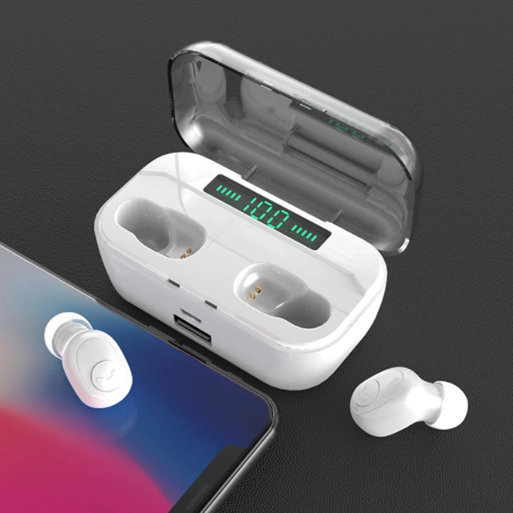 G6S TWS Bluetooth наушники 8D стерео Беспроводная Мини водонепроницаемая гарнитура с 3500 мАч светодиодный дисплей зарядная коробка Беспроводная зарядка