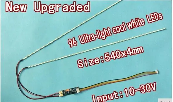 

50PCS Free Shipping 540mm Adjustable brightness CCFL led backlight strip kit,Update 24inch lcd monitor to led bakclight