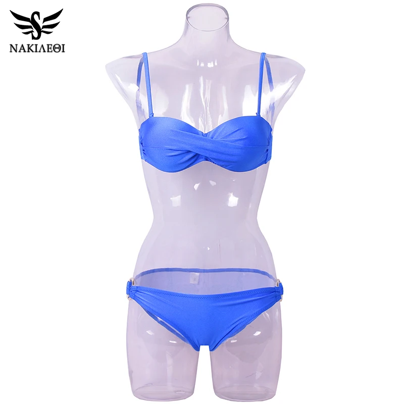 Бикини пуш ап женское однотонное в бразильском стиле с лямкой на шее|wear|wear womenswomen