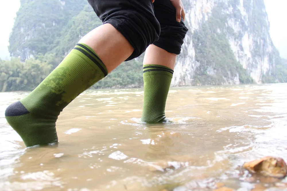 Крутые уличные водонепроницаемые походные носки из мериносовой шерсти теплые