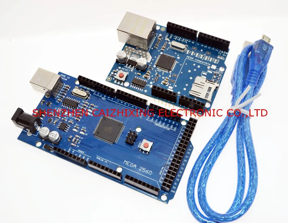 Бесплатная доставка USB плата MEGA 2560 R3 ATmega2560 AVR + кабель W5100 Для Arduino MEGA2560 мы являемся