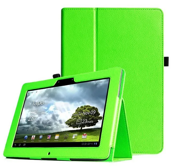 Green Кожаный чехол для планшета Asus Memo Pad FHD 10 ME301T ME302 ME302C ME302KL 10,1 дюймов+ Защитная пленка+ стилус - Цвет: Green