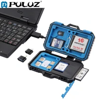 puluz card reader22 in 1 waterproof memory sd card case storage box for 1standard sim2micro sim2nano sim7sd6tf1card pin