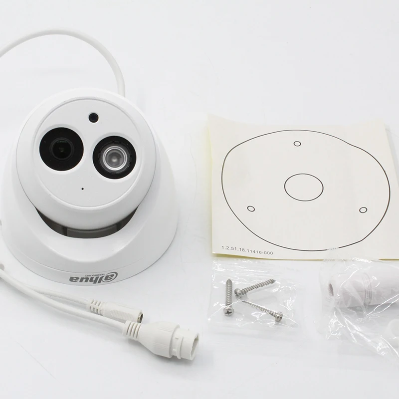 Dahua Многоязычная IPC-HDW4433C-A Starlight Мини купольная IP камера 4MP POE Замена ipc-hdw4431c-a IP67 Встроенный микрофон CCTV Камера
