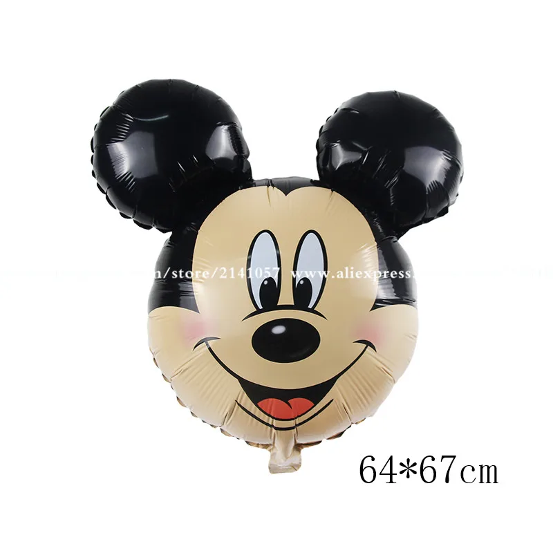 64x67 Mickey Head 1 шт. с Микки Маусом Мышь Фольга воздушные шары День рождения Минни Маус, милая Минни головы воздушные шары Свадебный декор классические игрушки, принадлежности для вечеринок - Цвет: 64x67 Mickey Head