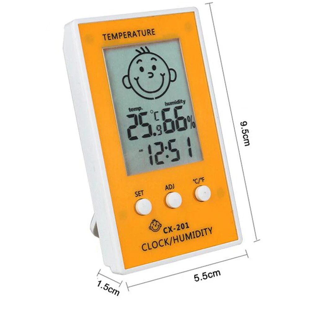 AUBIG цифровой термометр для дома гигрометр LCD Цифровые Часы Измеритель
