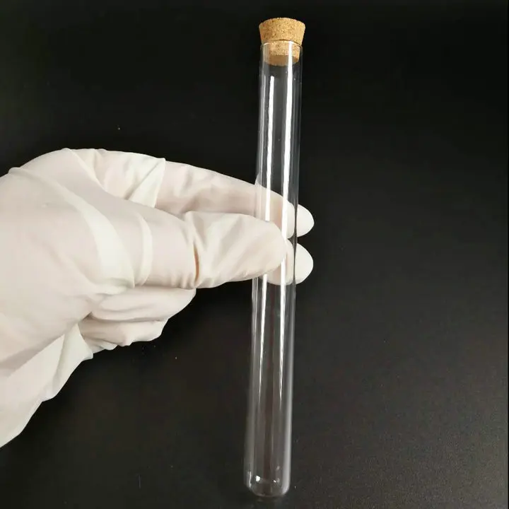 

24pcs/lot 15x150mm Round bottom Glass test tube with cork stopper for Tests