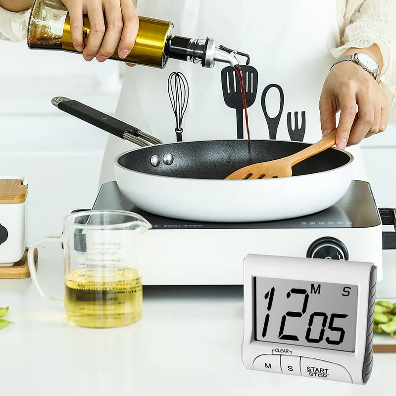 1PCs Multifunctional Kitchen Timer Portable Digital Cooking Clock With Count Up And Countdown Memory Function For | Дом и сад