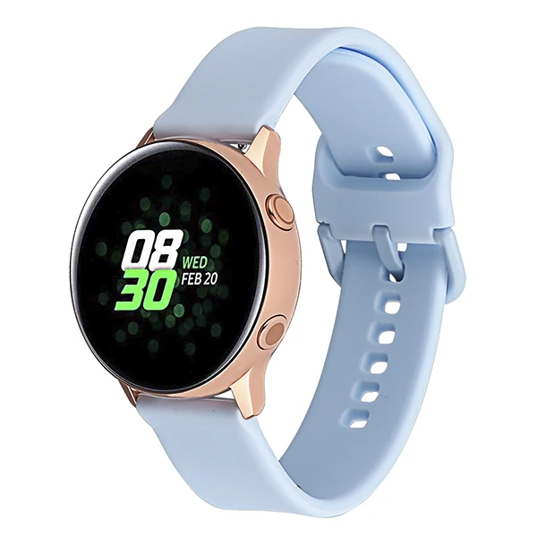 Light blue 20 мм силиконовый ремешок для часов samsung Galaxy Watch 42 мм/gear Sport/Garmin Vivoactive 3/Vivoactive 3 Music/Forerunner 645 ремешок - Цвет: Light blue