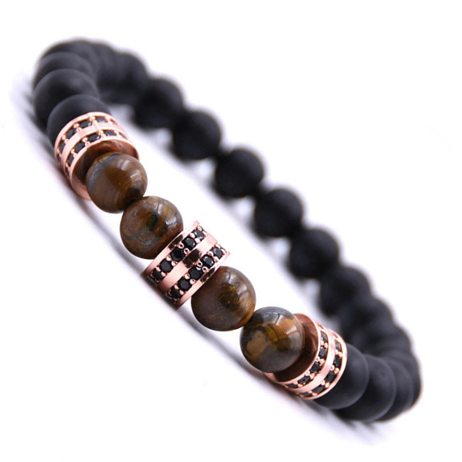 Новые женские черные 8 мм бусины из матового оникса с натуральным камнем