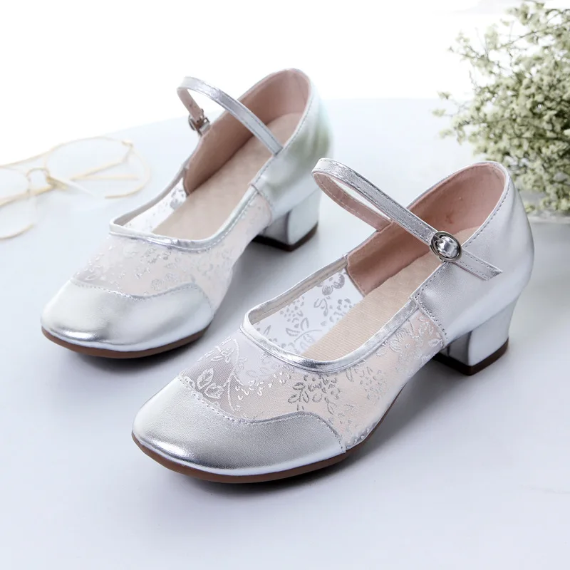 silver Ismrcl плюс size34~ 42 Женская обувь на низкой подошве; сезон лето; высота каблука около 4 см, женские туфли, плоская подошва, Танцы кроссовки для женщин современная танцевальная обувь plaza - Цвет: silver