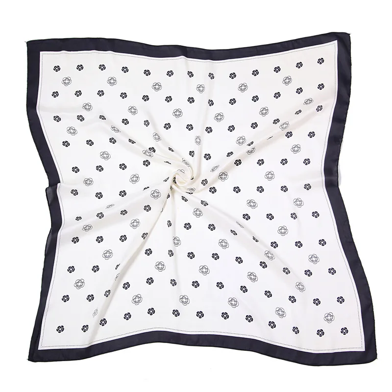 Женский квадратный шёлковый шарф модный летние шали и обертывания цветочный