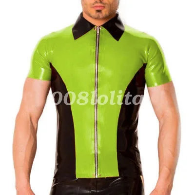 

Latex Rubber Men Handsome Fashion Tight-fitting Jacket Size XXS-XXL