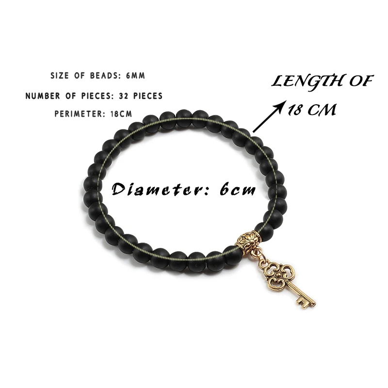 Модный женский браслет из натурального камня 6 мм браслеты с бусинами серебряная