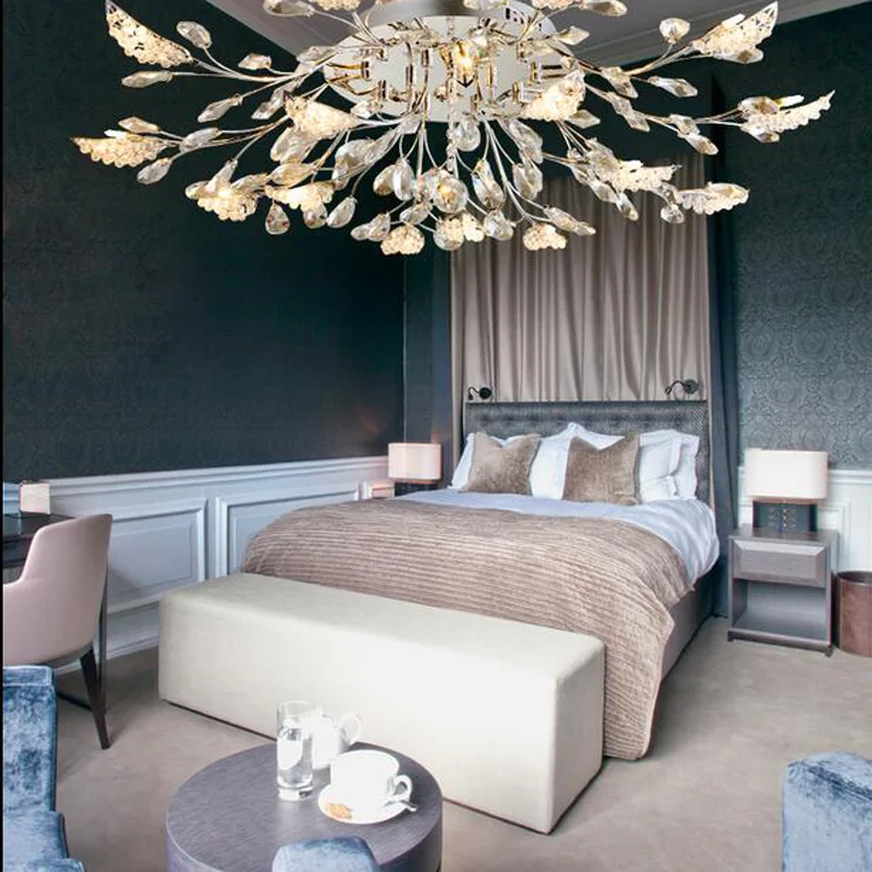 Круглая хрустальная лампа в европейском стиле лампы для гостиной современные