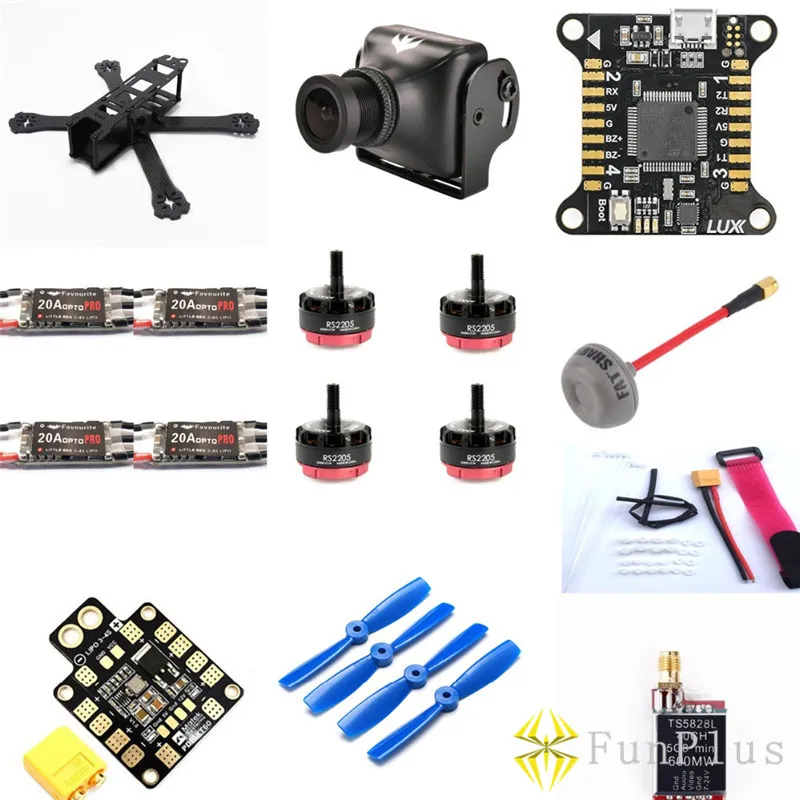 Мини-Дрон QAV R 220 комплект с рамкой + быстрая камера Runcam LittleBee 20A PRO ESC Lumenier LUX Racer Flight