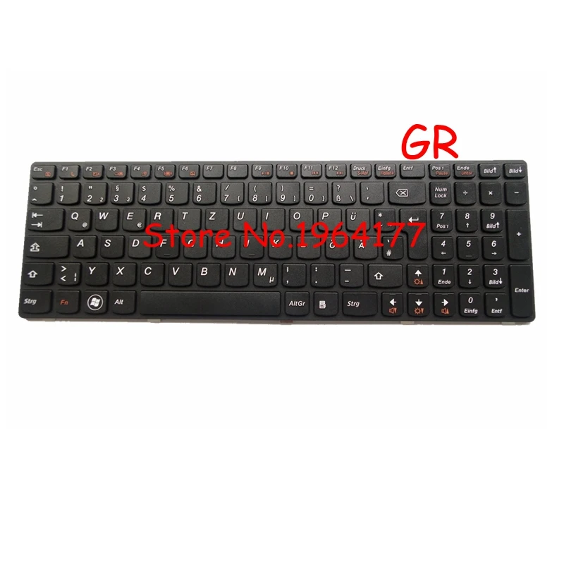 GR немецкая клавиатура для ноутбука LENOVO V570 V570C V575 Z570 Z575 B570 B570A B570E V580 V580C B575 B575A B575E