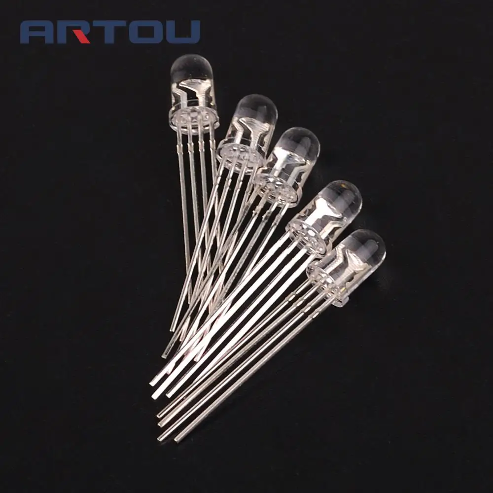 20 шт. светодиоды RGB 5 мм ультраяркие светоизлучающие диоды 3 1-3 В общий катод |