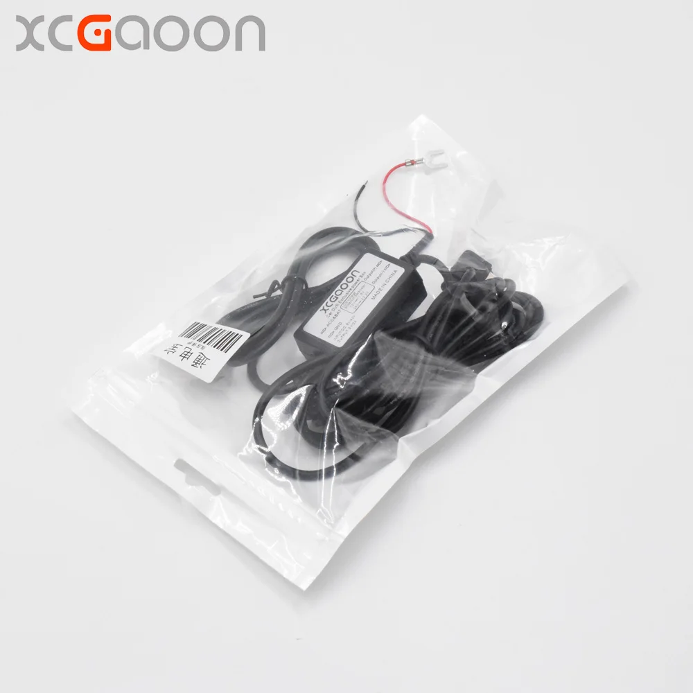 Конвертер постоянного тока для автомобиля XCGaoon 12V 24V на 5V 2A с прямым кабелем mini USB, подходит для видеорегистратора, камеры GPS, длина 3.5 метра.
