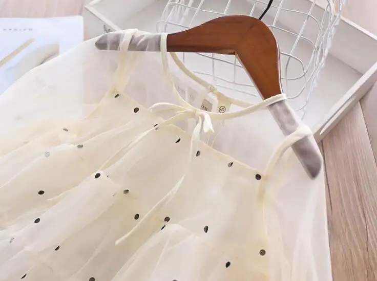 Girl Tulle Lace Party Dress Princess Dots Baby Kids Clothing Children Spring long sleeve dress baby clothes | Детская одежда и