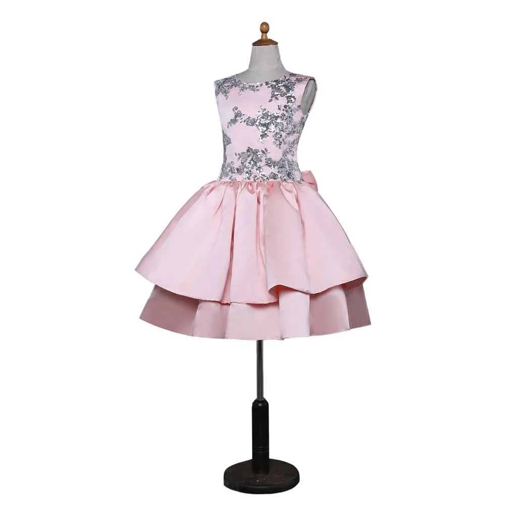 Розовые цветочные платья для девочек на свадьбу бальное платье с рукавами