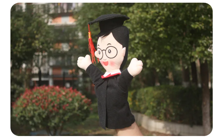 1pc plush puppets lawyer driver stewardess teacher doctor waitress kindergarten profession character role story infant toy