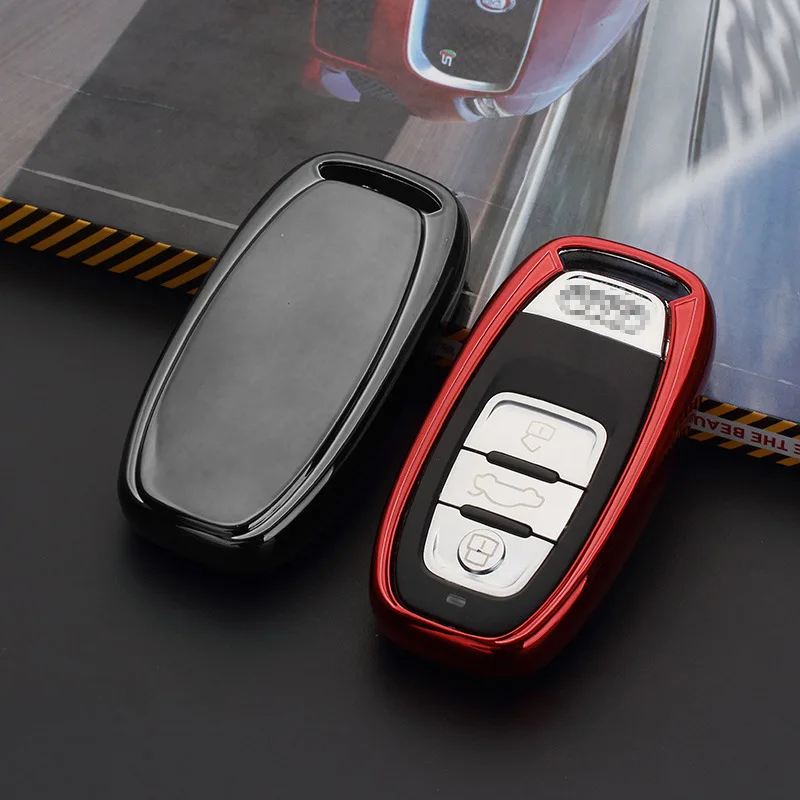 

Soft TPU Car key cover case bag Fit for AUDI A4 A5 A6 B6 B7 B8 A7 A8 Q5 Q7 R8 TT S5 S6 S7 S8 A8L SQ5 car covers car Auto parts