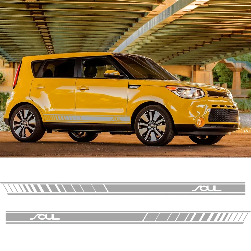 2 шт. боковые полосы автомобиля юбки графические виниловые наклейки для гонок