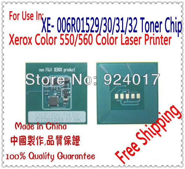 Для принтера Xerox 006R01525 006R01526 006R01527 006R01528 Заправка тонер картриджа чип для 550 560 570