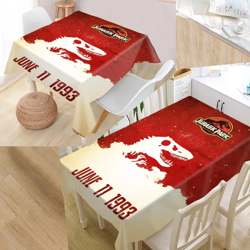 11 Jurassic Park Custom Table Cloth Oxford Print Rectangular Waterproof Oilproof Table Cover Square Wedding Tablecloth P - Цвет: 11