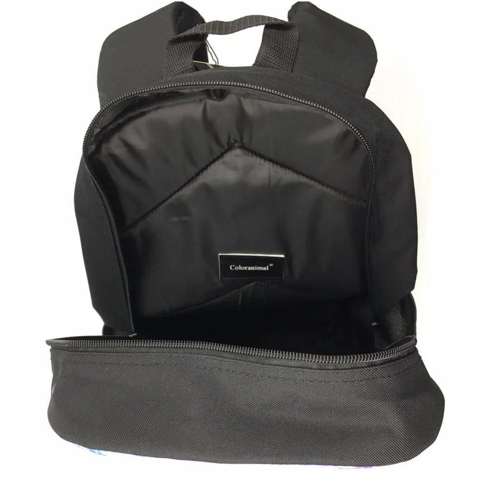 Женский рюкзак с цветными животными вместительный школьный для ноутбука и