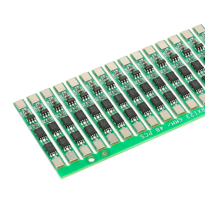 10 шт. 1S 3,7 V 4A li-ion BMS PCM 18650 Защитная плата для батареи PCB для 18650 литий-ионный аккумулятор Двойной MOS bms