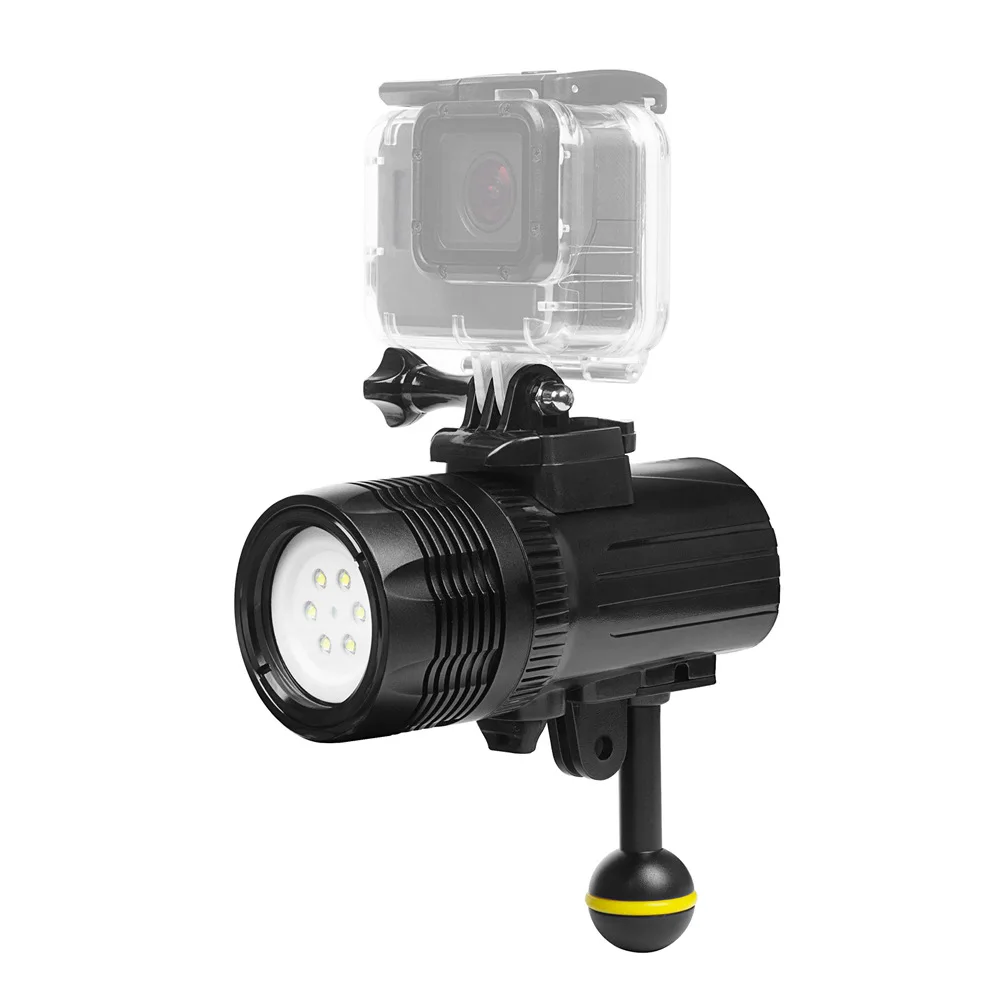 Фонарик для дайвинга подводный 1000LM CREE XM-L R3 прожектор камеры GoPro Hero 6/5/4/3 |