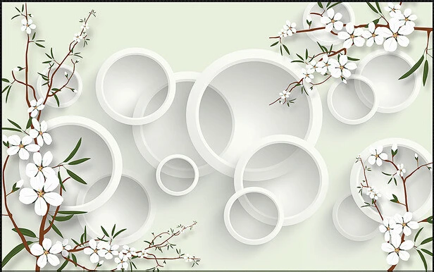 Пользовательские 3D обои. Элегантные Свежие Цветы Фрески для гостиной спальни ТВ