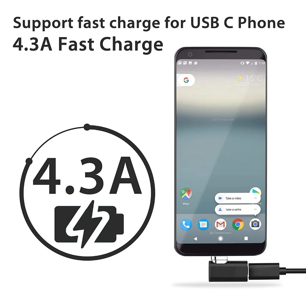 Магнитный адаптер USB-C L-Tip 5A 87W Type-C PD донгл конвертер для MacBook Pro Dell XPS HP Spectre Lenovo Yoga